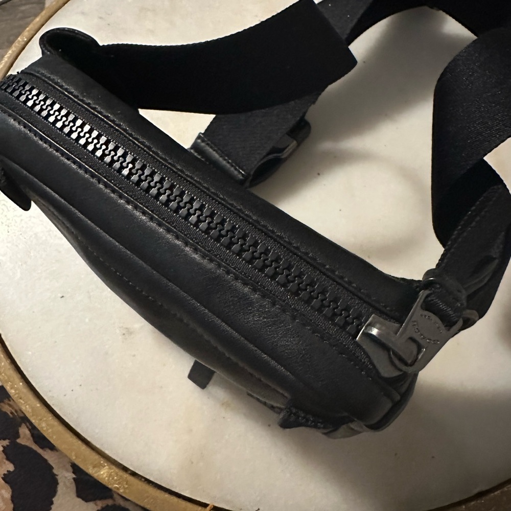 Coach Black Leather Belt Bag